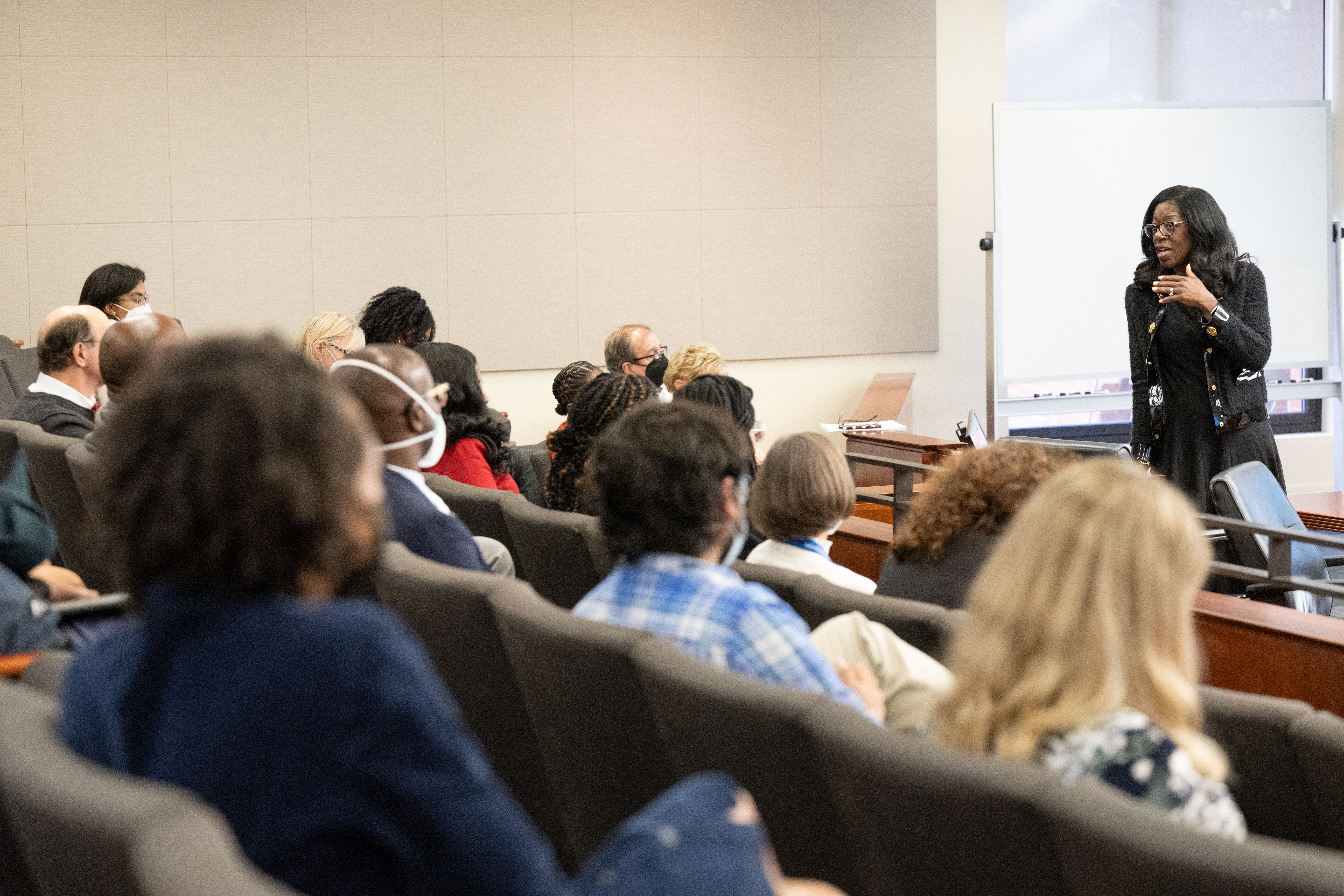 equityinstitute222309_dsc1223 Dean Matthew speaking in Moot Court Room