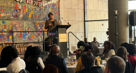 Wendy delivering keynote speech at MLK Legacy Celebration